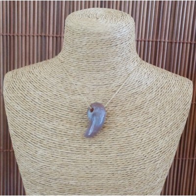 Pendentif Virgule en Agate Indienne – Image 3