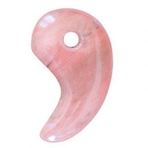 Pendentif Virgule en Quartz Cerise