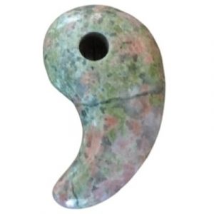 Pendentif Virgule en Unakite