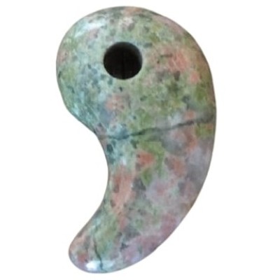 Pendentif Virgule en Unakite