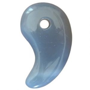 Pendentif Virgule en Agate grise