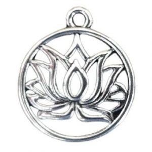 Pendentif Lotus de l'Harmonie argenté