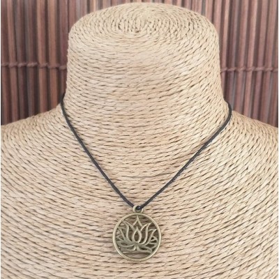 Pendentif Lotus de l'Harmonie bronze – Image 2