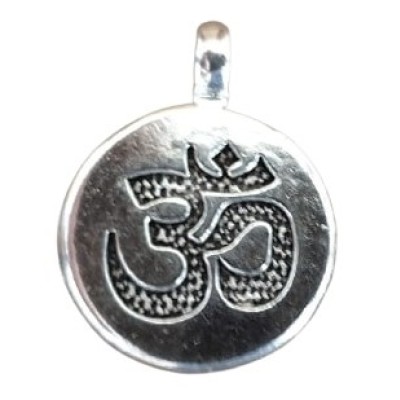 Pendentif Mantra Aum argenté
