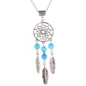 Collier Pendentif Attrape Rêves Perles turquoises