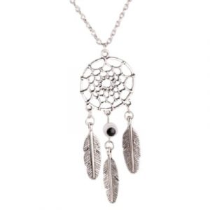 Collier Attrape Rêves Perle Anti Mauvais Oeil blanches