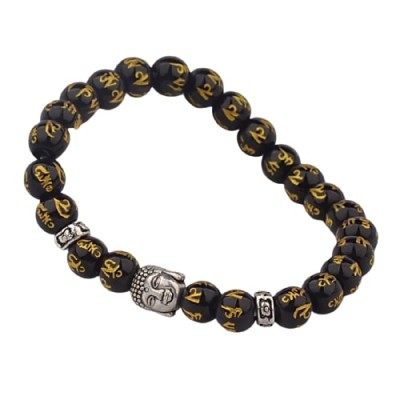 Bracelet Mala Bouddha argenté – Image 2