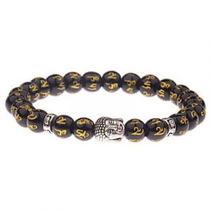 Bracelet Mala Bouddha argenté