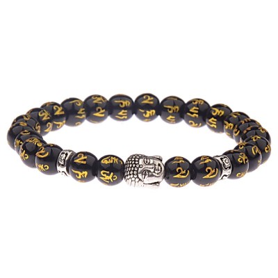 Bracelet Mala Bouddha argenté