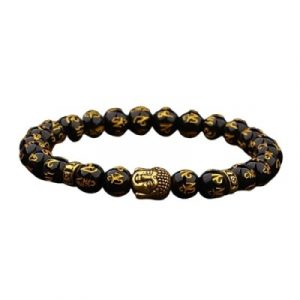 Bracelet Mala Bouddha doré
