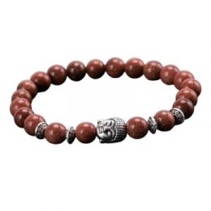 Bracelet Bouddha en Pierre de Sable marron