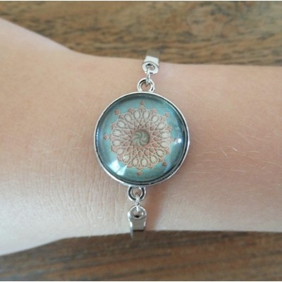 Bracelet Sun Yantra Mandala rose – Image 2