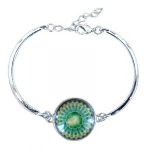 Bracelet Sun Yantra Mandala vert
