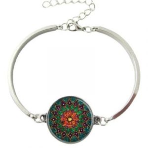 Bracelet Ganesh Yantra Mandala vert