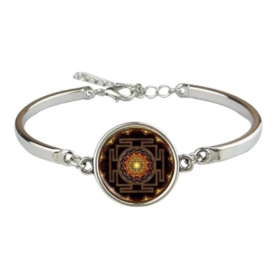 Bracelet Lakshmi Yantra Mandala orange
