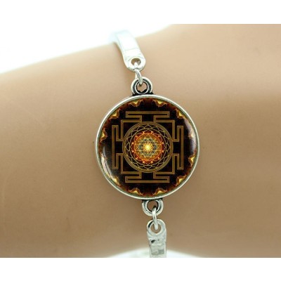 Bracelet Lakshmi Yantra Mandala orange – Image 2