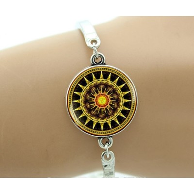 Bracelet Lakshmi Yantra Mandala jaune – Image 2