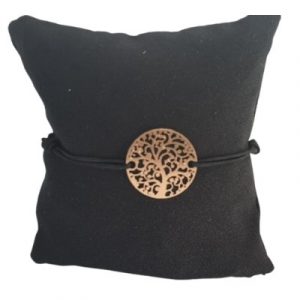 Bracelet noir Arbre de Vie doré
