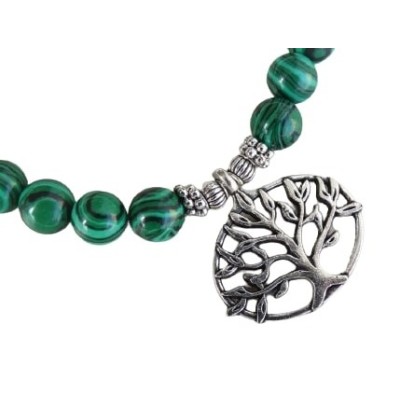 Bracelet Arbre de Vie en Malachite – Image 2
