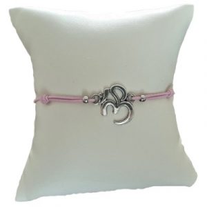 Bracelet rose Aum argenté