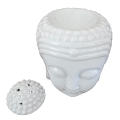 Brûle Parfum Tête de Bouddha blanc – Image 2