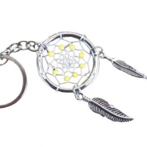 Porte Clés Attrape Rêves jaune