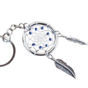 Porte Clés Attrape Rêves bleu