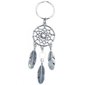 Porte Clés Attrape Rêves Perle blanche
