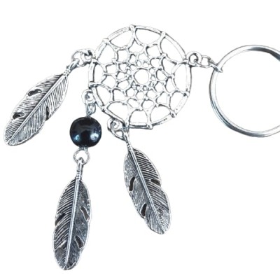 Porte Clés Attrape Rêves Perle noire – Image 2