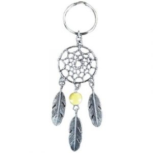 Porte Clés Attrape Rêves Perle jaune