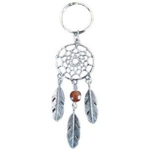 Porte Clés Attrape Rêves Perle marron