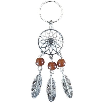 Porte Clés Attrape Rêves 3 Perles marrons