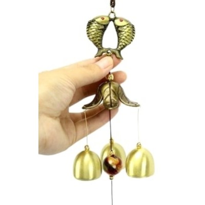 Carillon Double Carpes Koi 3 Clochettes – Image 2