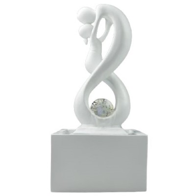 Fontaine Couple Amoureux blanche