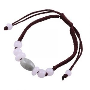 Bracelet marron Perles en Jade vert