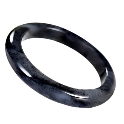 Bracelet Jonc en Jade noir 58mm