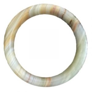 Bracelet Jonc en Jade vert et marron 59mm