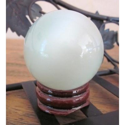 Boule d'Oeil de Chat blanc 40mm – Image 3