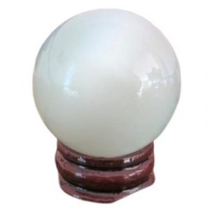 Boule d'Oeil de Chat blanc 40mm