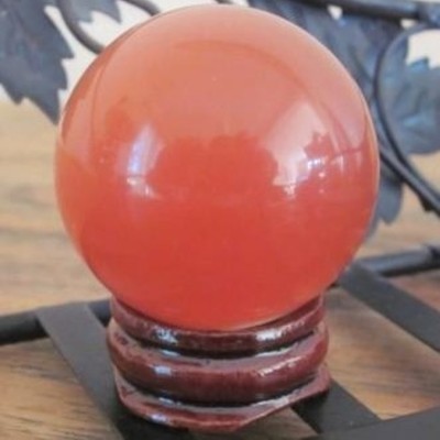 Boule d'Oeil de Chat orange 40mm – Image 3