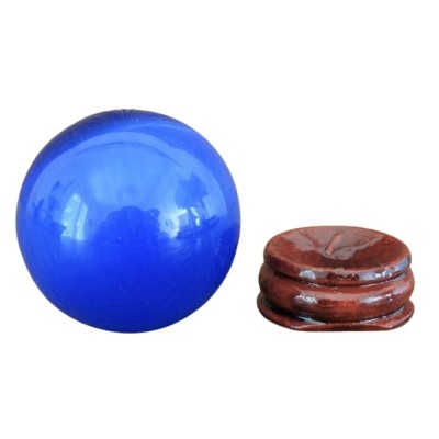 Boule Oeil de Chat bleu 40mm – Image 2