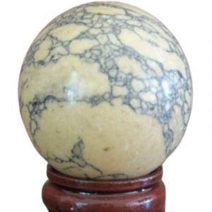 Boule de Howlite jaune 40mm
