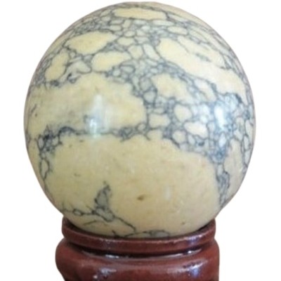 Boule de Howlite jaune 40mm