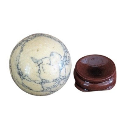 Boule de Howlite jaune 40mm – Image 2