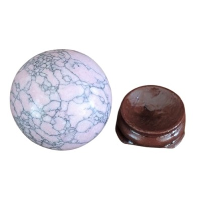 Boule de Howlite rose 40mm – Image 2
