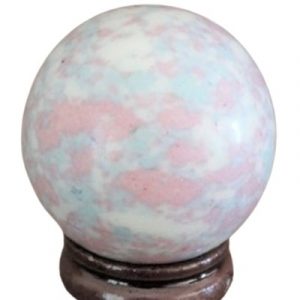Boule de Howlite Marbrée rose et bleue 40mm