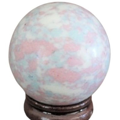 Boule de Howlite Marbrée rose et bleue 40mm