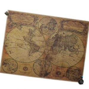 Poster Carte du Monde Rétro
