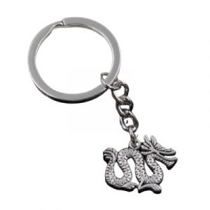 Porte Clés Petit Dragon Serpent argenté