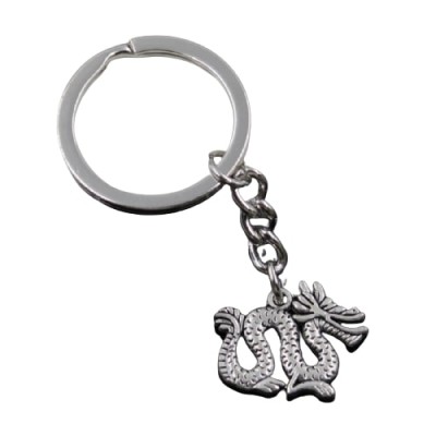 Porte Clés Petit Dragon Serpent argenté